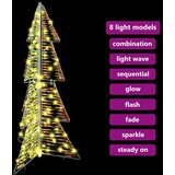 vidaXL Božično drevo med 100 LED Toplo bela 120 cm PET | Shoptok.si