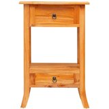  klubska mizica, trden mahagonijev les, naravna, 50,5x30x75,5 cm | Shoptok.si