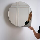 Spinder Design Sivi/bež metalni zidni/s ogledalom kupaonski ormarić 55x55 cm Sonnet – | shoptok.hr