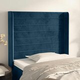  Uzglavlje s ušima tamnoplavo 83x16x118/128 cm baršunasto | shoptok.hr