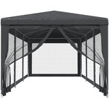 Šator za zabave sa8 mrežastih bočnih zidova antracit 3x9 m HDPE | shoptok.hr