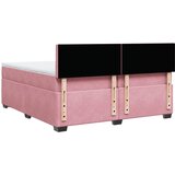  Krevet s oprugama i madracem ružičasti 200x200 cm baršunasti | shoptok.hr