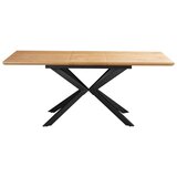 MID.YOU Jedilna Miza Elena, Naravna Barva, Črna, 140-180x80 | Shoptok.si