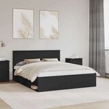  Okvir za krevet Crna 160 x 200 cm Čvrsto borovo drvo | shoptok.hr