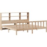 vidaXL Knjižna postelja brez vzmetnice 200x200 cm trdna borovina | Shoptok.si