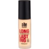 s-he colour&style long lasting soft matt tečni puder - 190/001 ivory 1 kom Cene