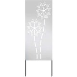 vidaXL Dekorativna ploča za vrt Srebrna 50 x 140 cm | shoptok.hr