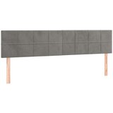  Posteljno vzglavje 2 kosa svetlo siv 100x5x78/88 cm žamet, (20735566) | Shoptok.si