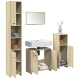 Maison Chic Kopalniški sestavi - Kopalniška garnitura 4-delna sonoma hrast inženirski les, (21788319) | Shoptok.si