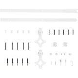  Komplet opreme za drsna vrata 183 cm jeklo bele barve, (5000215464) | Shoptok.si