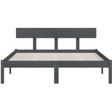  Posteljni okvir siv iz trdne borovine 200x200 cm, (20643118) | Shoptok.si