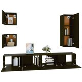  5-dijelni set TV ormarića crni od konstruiranog drva | shoptok.hr