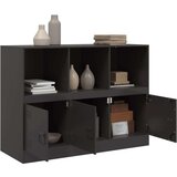 vidaXL Komoda črna 99x39x73 cm jeklo | Shoptok.si