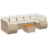 Maison Chic Seti vrtnega pohištva - Vrtna garnitura - Vrtni pohištvo set 8-delna z blazinami bež poli ratan, (21803048) | Shoptok.si