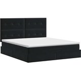  Podesivi krevet s madracem Crna 160 x 200 cm Baršun | shoptok.hr
