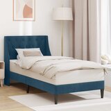  Krevetna konstrukcija s uzglavljem Plava 90 x 200 cm Baršun | shoptok.hr