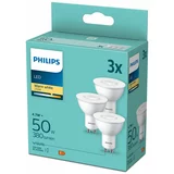 Philips LED žarulja, GU10, topla, 4.7W, 3 kom.
