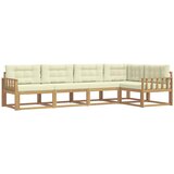 vidaXL Zunanja garnitura za sedenje 4 pcs Bela in krem Poliester, (5000280763) | Shoptok.si