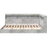  Polica postelja Betonsko siva 160 x 200 cm Konstruiran les, (5000126770) | Shoptok.si