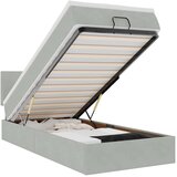Maison Chic Otomanski Posteljni okvir - Enojna postelja - Postelja za odrasle z vzmetnico siv 90x200 cm žamet-J2553, (21765789) | Shoptok.si
