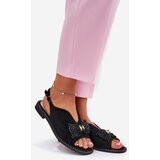 S. BARSKI Women's Sandals With Bow On Flat Heel S.Barski | Shoptok.si