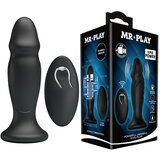 MR PLAY MR. PLAY - radijsko vodeni analni vibrator z možnostjo polnjenja (črn) | Shoptok.si