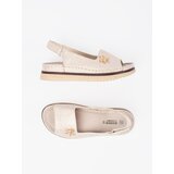 GOODIN Beige platform sandals with a pin | Shoptok.si