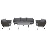 Bessagi Garden lounge garnitura mila, temno siva, 4-Delni set | Shoptok.si