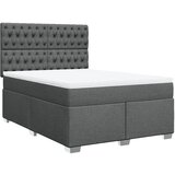 Maison Chic Box spring posteljni - Vzmetna postelja z vzmetnico temno siv 140x190 cm blago SL11728, (21905793) | Shoptok.si