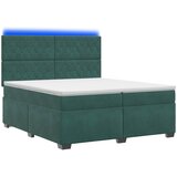  Boxspring krevet s madracem Tamnozelena 200 x 200 cm Baršun | shoptok.hr
