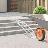  Ramp za motocikle Srebrno 180 x 28 x 5 cm Aluminij | shoptok.hr