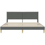  Krevetna konstrukcija Tamnosiva 180 x 200 cm Tkanina | shoptok.hr