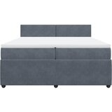  Krevet s oprugama i madracem tamnosivi 200x200 cm baršunasti | shoptok.hr