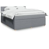 vidaXL Krevet s oprugama i madracem svjetlosivi 180x200 cm od tkanine | shoptok.hr
