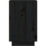  Nočna omarica 2 kosa črna 40x34x55 cm trdna borovina, (20734903) | Shoptok.si