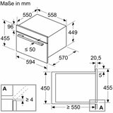 Siemens CM585AGS1 iQ500 Vgradna pecica z mikrovalovna funkcijo vrocega zraka, 45 visoka cm | Shoptok.si
