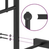 Metalni okvir kreveta uzglavlje i podnožje crni 90x190 cm | shoptok.hr