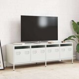 vidaXL TV omarica bela 135x39x43,5 cm hladno valjano jeklo | Shoptok.si