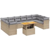  11-dijelni set vrtnih sofa od poliratana s jastucima bež | shoptok.hr