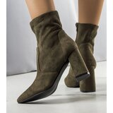 Gemre Green block heel boots Kensley | Shoptok.si