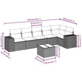  7-dijelni set vrtnih sofa svjetlosivi od poliratana | shoptok.hr