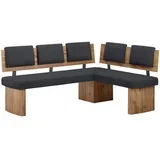 KOTNA KLOP, tekstil, leseni material antracit, barve hrasta