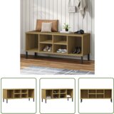 The Living Store Regal za čevlje z nogami rjav 106x35x45 cm trden les OSLO - Regal Za Čevlje, (21744678) | Shoptok.si