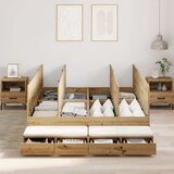  Postelja z okvirjem za shranjevanje Umetniški hrast Inženirski les, (22103321) | Shoptok.si