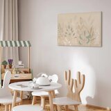  Slika - Morning in the Meadow - Various Pastel Plants on a Beige Background 30x20 Na talijanskom platnu | shoptok.hr