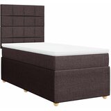  Krevet s oprugama i madracem tamnosmeđi 100 x 200 cm od tkanine | shoptok.hr