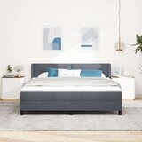 Box Spring postelja z vzmetnico temno siva 180x200 cm žamet, (22050093) | Shoptok.si