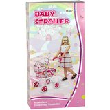 Pink Pushchair for Dolls with Colourful Canopy 66 cm | shoptok.hr