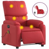  Električni masažni naslonjač od umjetne kože crveni | shoptok.hr
