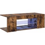 TV ormarić s LED svjetlima boja dimljenog hrasta 90x39x30 cm | shoptok.hr
